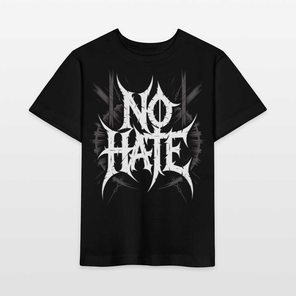 NO HATE Kids Bio T-Shirt - Schwarz