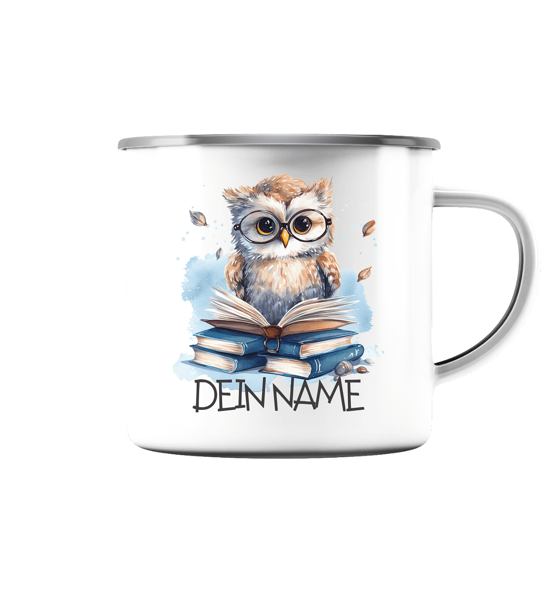 bruchfeste Emaille Tasse "Eule" - Babyccinotasse - 300ml - Geburtstag I Baby I Kleinkind I €16.95 I personalisierte Geschenke mit Herz I Meldivina Design I Einzigartiges für dich und deine Liebsten