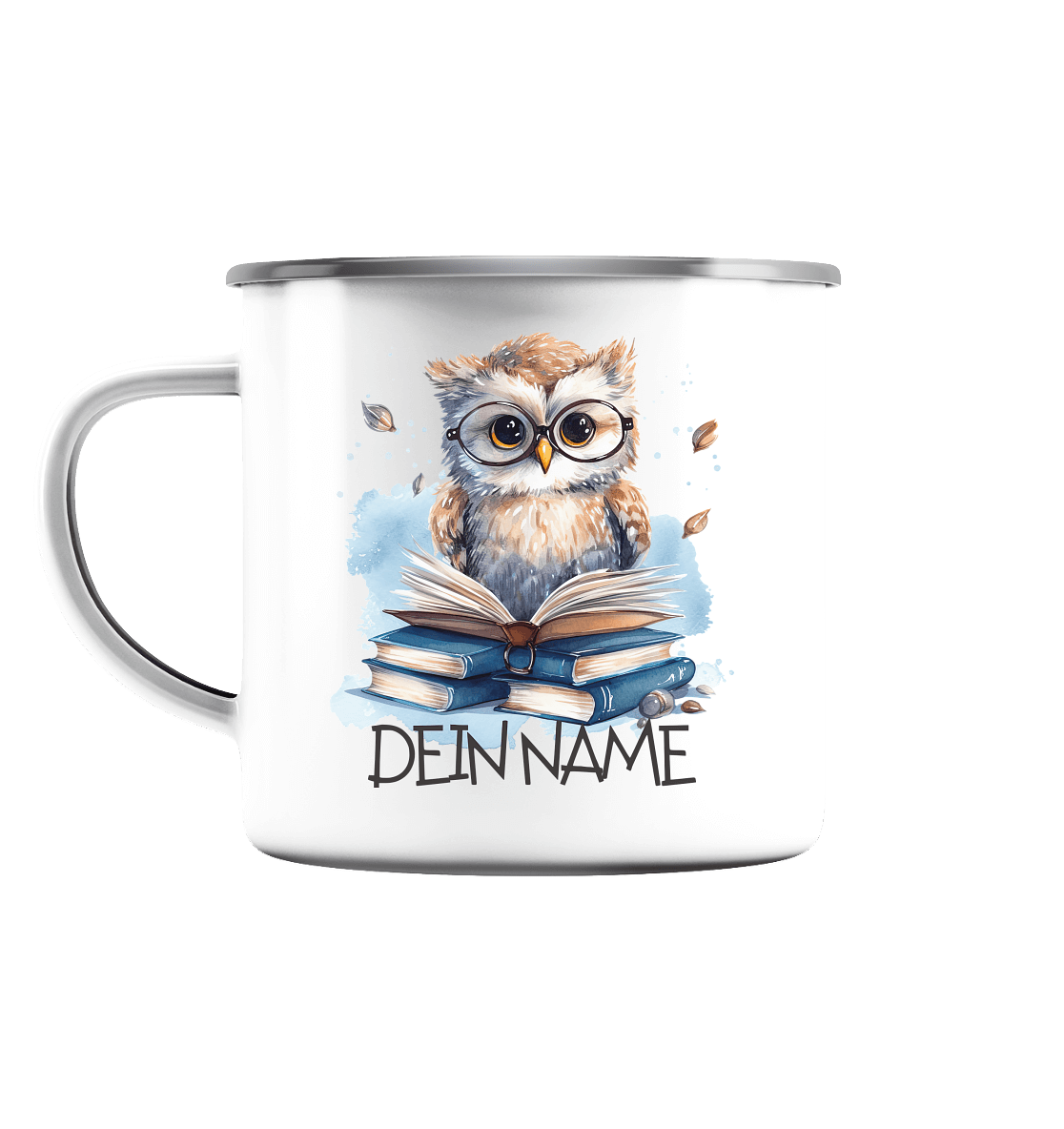 bruchfeste Emaille Tasse "Eule" - Babyccinotasse - 300ml - Geburtstag I Baby I Kleinkind I €16.95 I personalisierte Geschenke mit Herz I Meldivina Design I Einzigartiges für dich und deine Liebsten