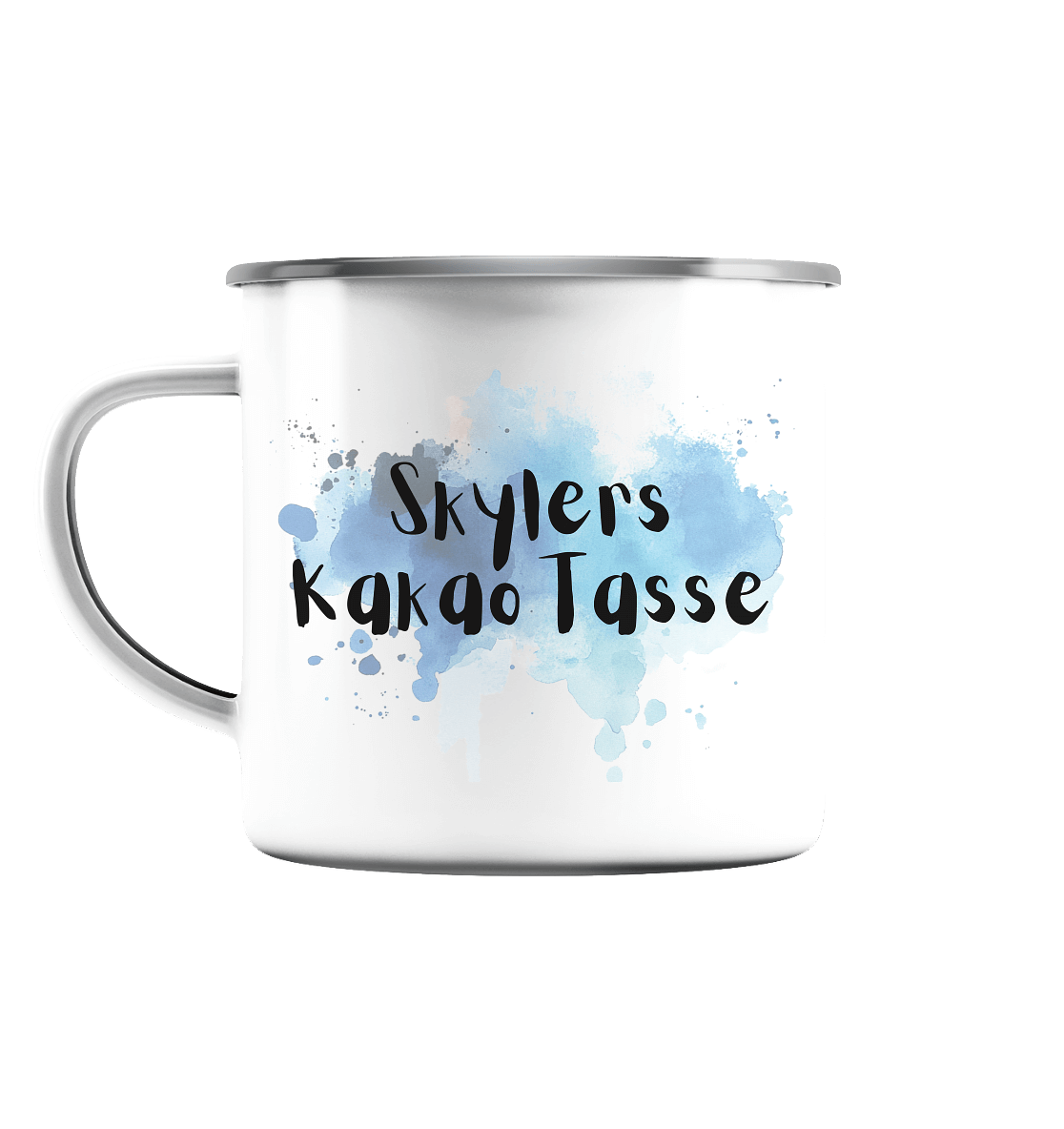 Babyccino Kakao Milch Tee Tasse "schwarze Katze" für Kleinkinder und Kinder aus Emaille oder Keramik - Geburtstag I Kindergarten I Schule - Emaille Tasse (300ml) €16.95 Sippy Cups Trinkgefäße Meldivina Design Baby Shower Geschenk,Babyccino Tasse,bruchfest