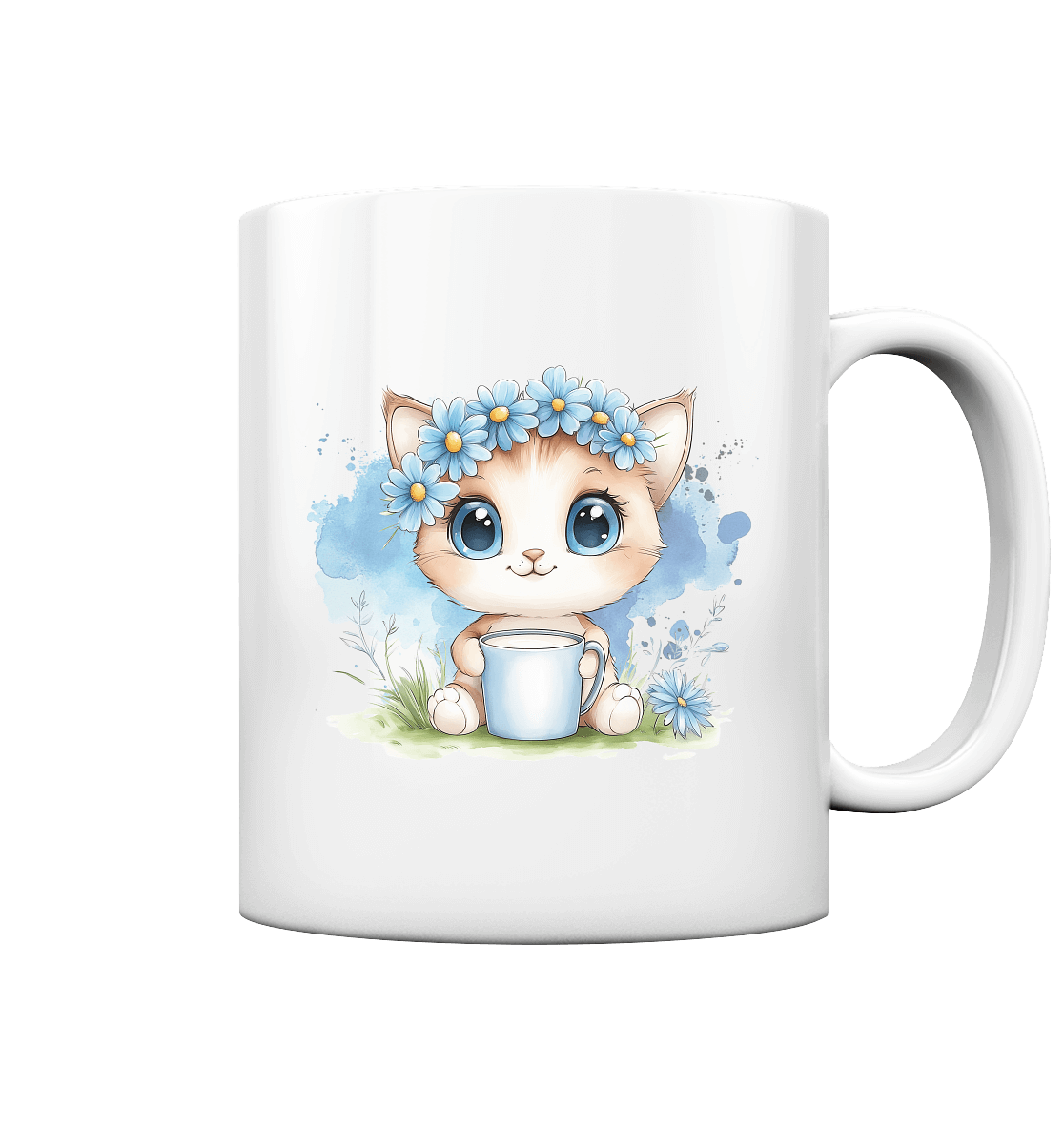 Babyccino Kakao Milch Tee Tasse "Katze" für Kleinkinder und Kinder aus Emaille oder Keramik - Geburtstag I Kindergarten I Schule - Tasse (330ml) €16.95 Sippy Cups Trinkgefäße Meldivina Design Baby Shower Geschenk,Babyccino Tasse,Geburtstagsgeschenk,Gesche