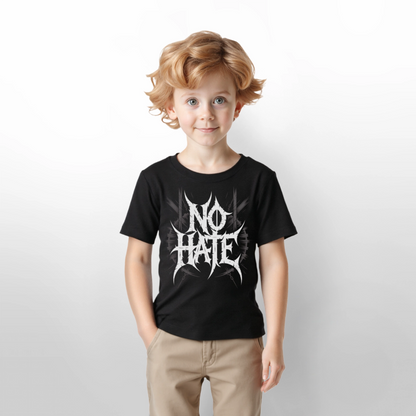 NO HATE Kids Bio T-Shirt - Schwarz
