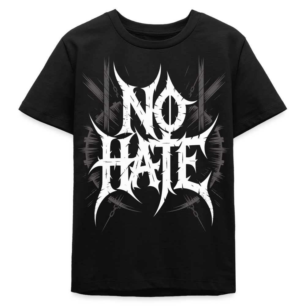 NO HATE Kids Bio T-Shirt 134-158 - Schwarz