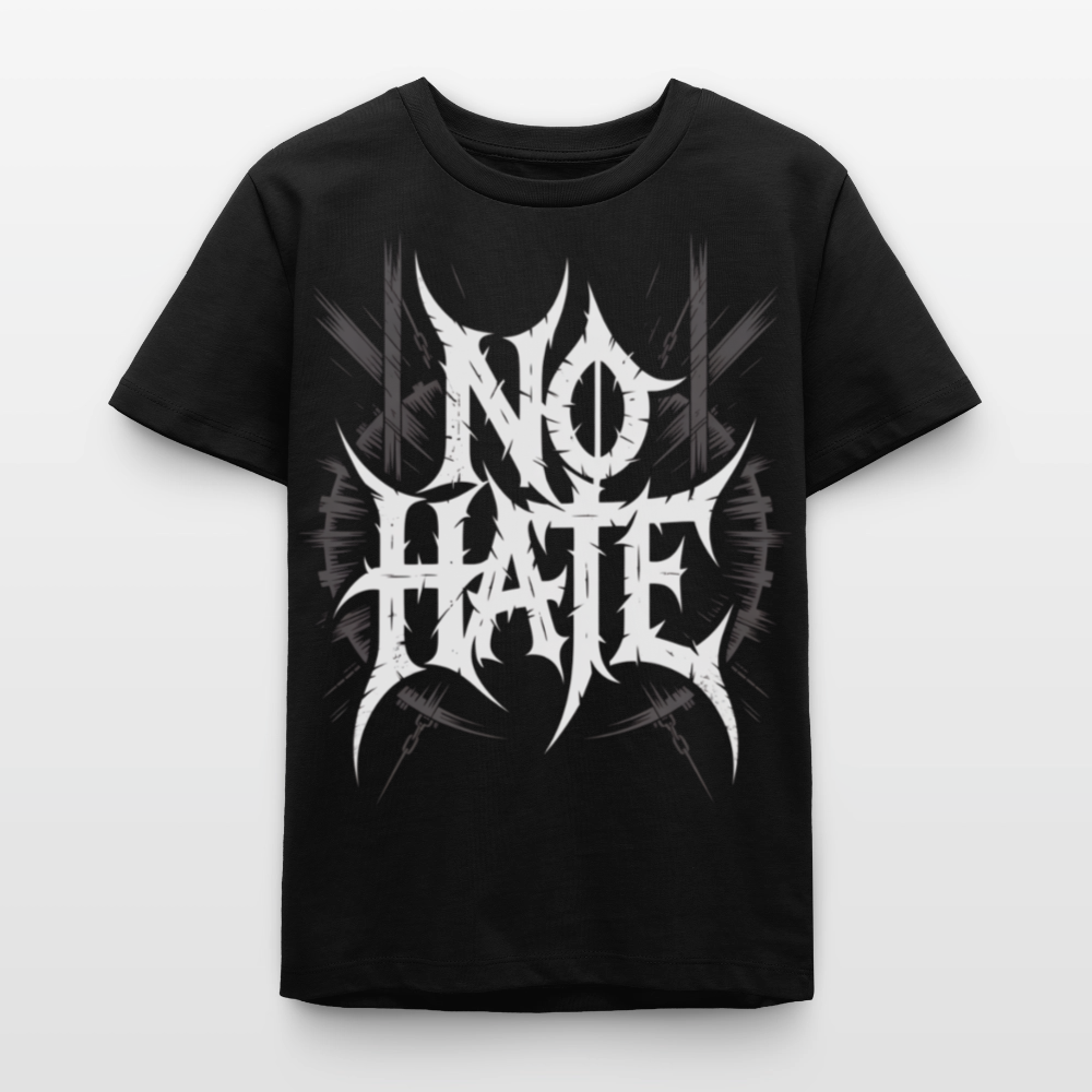 NO HATE Kids Bio T-Shirt 134-158 - Schwarz
