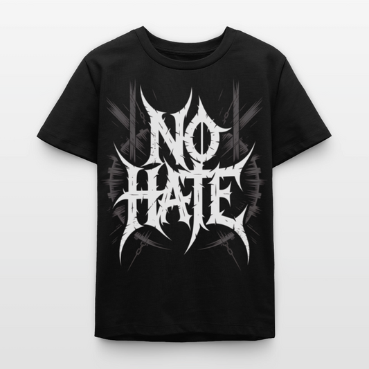 NO HATE Kids Bio T-Shirt 134-158 - Schwarz