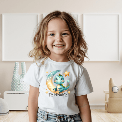 Baby T-Shirt "Dino" aus Bio-Baumwolle mit Name personalisiert I €23.95 I personalisierte Geschenke mit Herz I Meldivina Design I Einzigartiges für dich und deine Liebsten