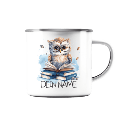 bruchfeste Emaille Tasse "Eule" - Babyccinotasse - 300ml - Geburtstag I Baby I Kleinkind I €16.95 I personalisierte Geschenke mit Herz I Meldivina Design I Einzigartiges für dich und deine Liebsten