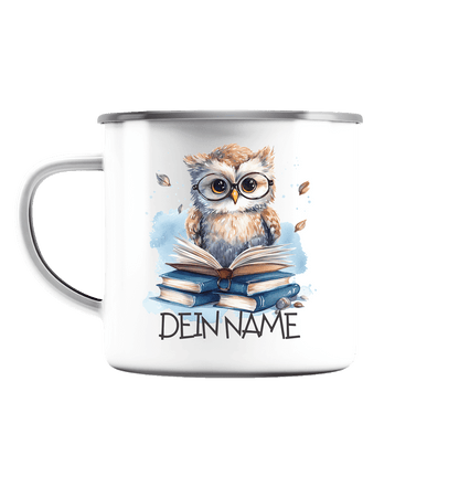 bruchfeste Emaille Tasse "Eule" - Babyccinotasse - 300ml - Geburtstag I Baby I Kleinkind I €16.95 I personalisierte Geschenke mit Herz I Meldivina Design I Einzigartiges für dich und deine Liebsten