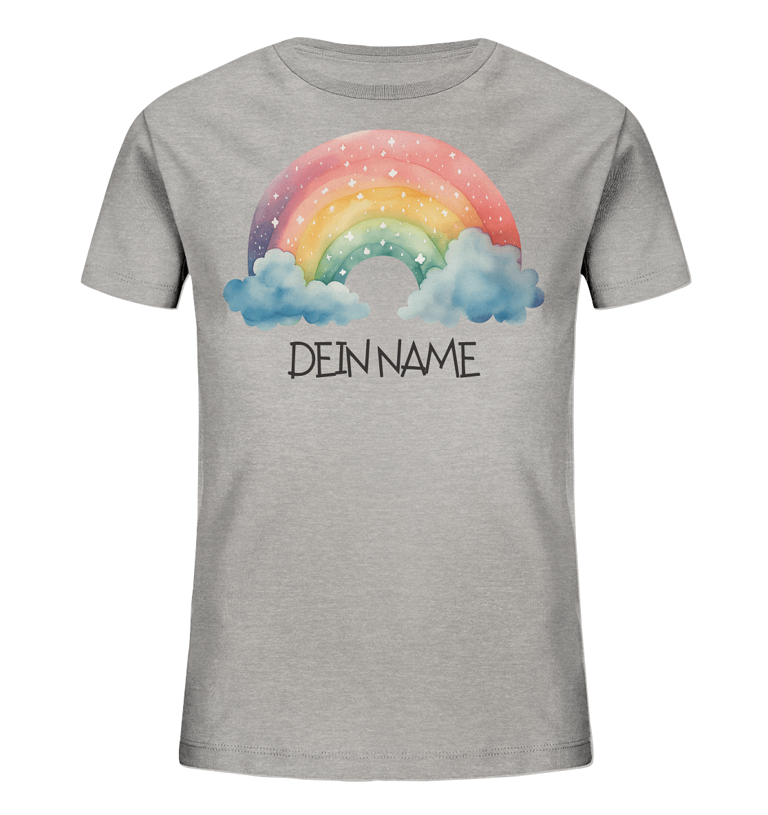 Kids T-Shirt "Regenbogen" aus Bio-Baumwolle mit Name personalisiert - Geburtstag I Kindergarten I Schule I €23.95 I personalisierte Geschenke mit Herz I Meldivina Design I Einzigartiges für dich und deine Liebsten