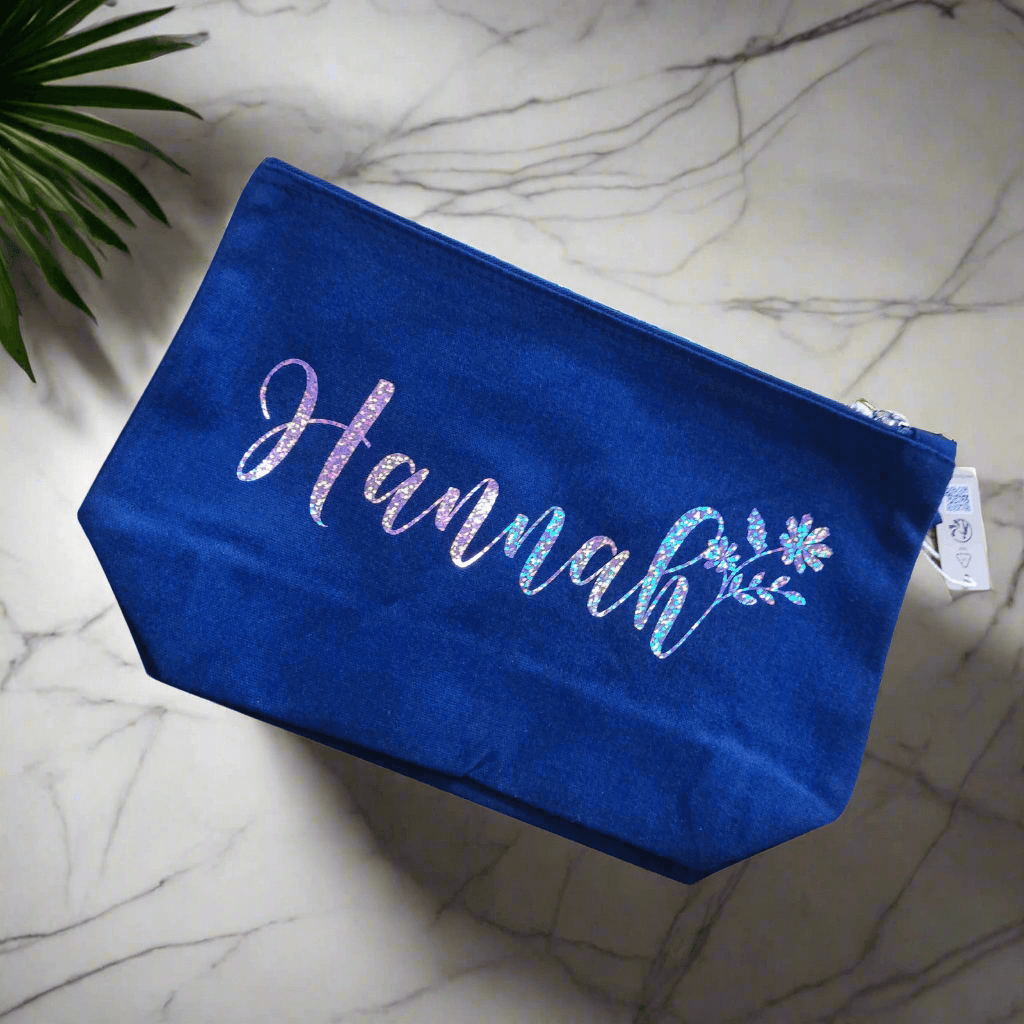personalisierte Multibag Reißverschlusstasche aus Baumwoll-Canvas oder Recycling-Filz I €15.95 I personalisierte Geschenke mit Herz I Meldivina Design I Einzigartiges für dich und deine Liebsten